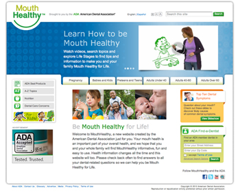 Pic of MouthHealthy.org website